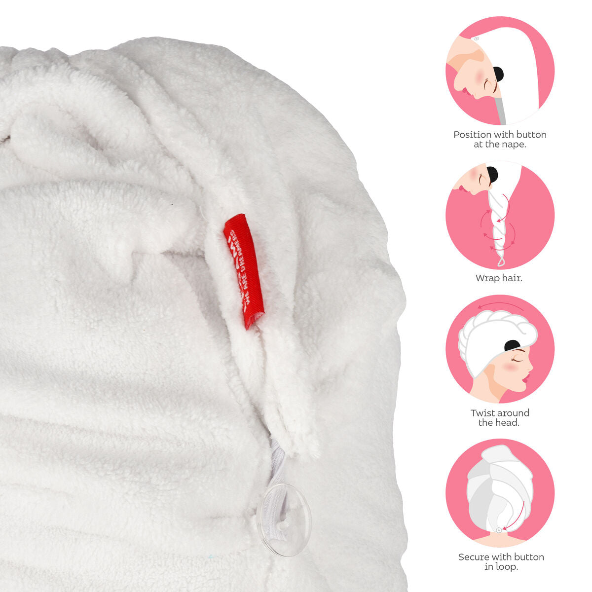 Legami - Panda Hair Turban Towel - Love My Hair