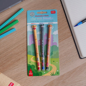 Legami - 3-piece Set Erasable Pens - Fur-ever Friends