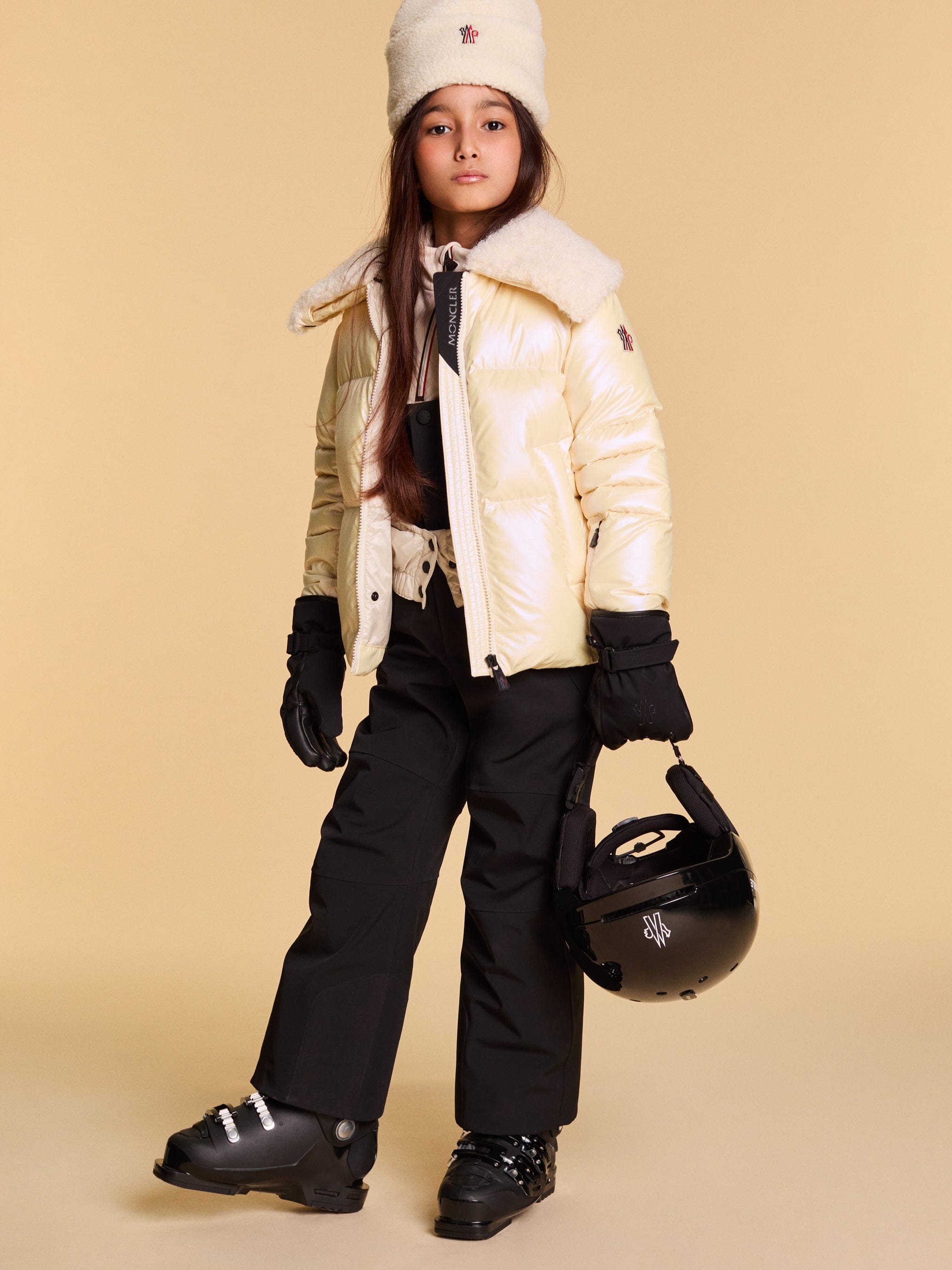 Moncler Enfant Girls Grenoble Jeita Down Padded Jacket in Yellow