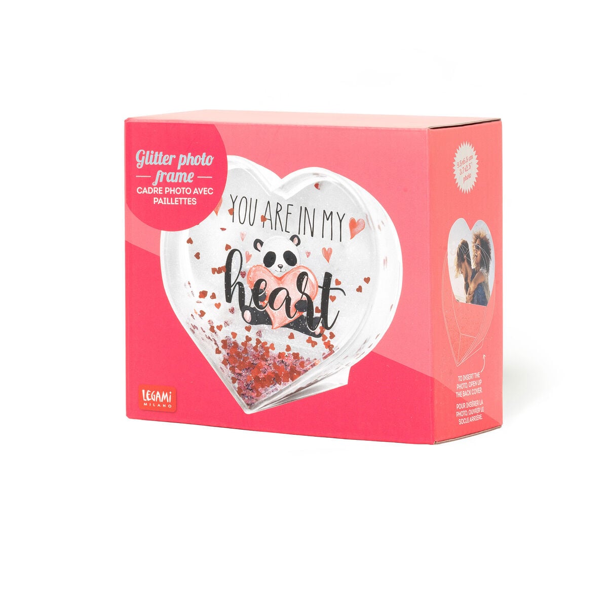 Legami - Glitter Photo Frame - Red Heart