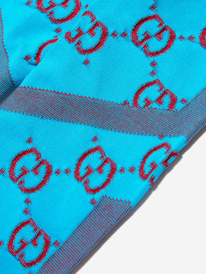 Gucci Baby Girls GG Logo Leggings in Blue