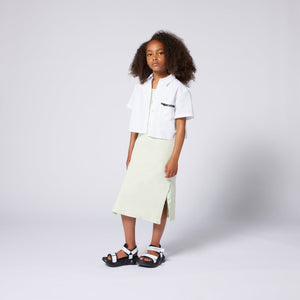 Givenchy Girls Ribbed Logo Tank Dress in Green