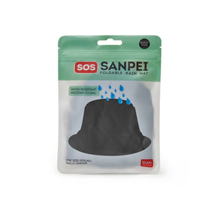 Legami - Black Foldable Rain Hat - SOS Sanpei
