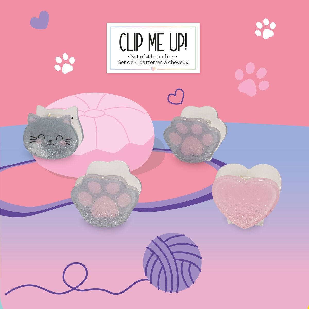 Legami - 4'lü Seti Kitty Mini Hair Clips - Clip me up!