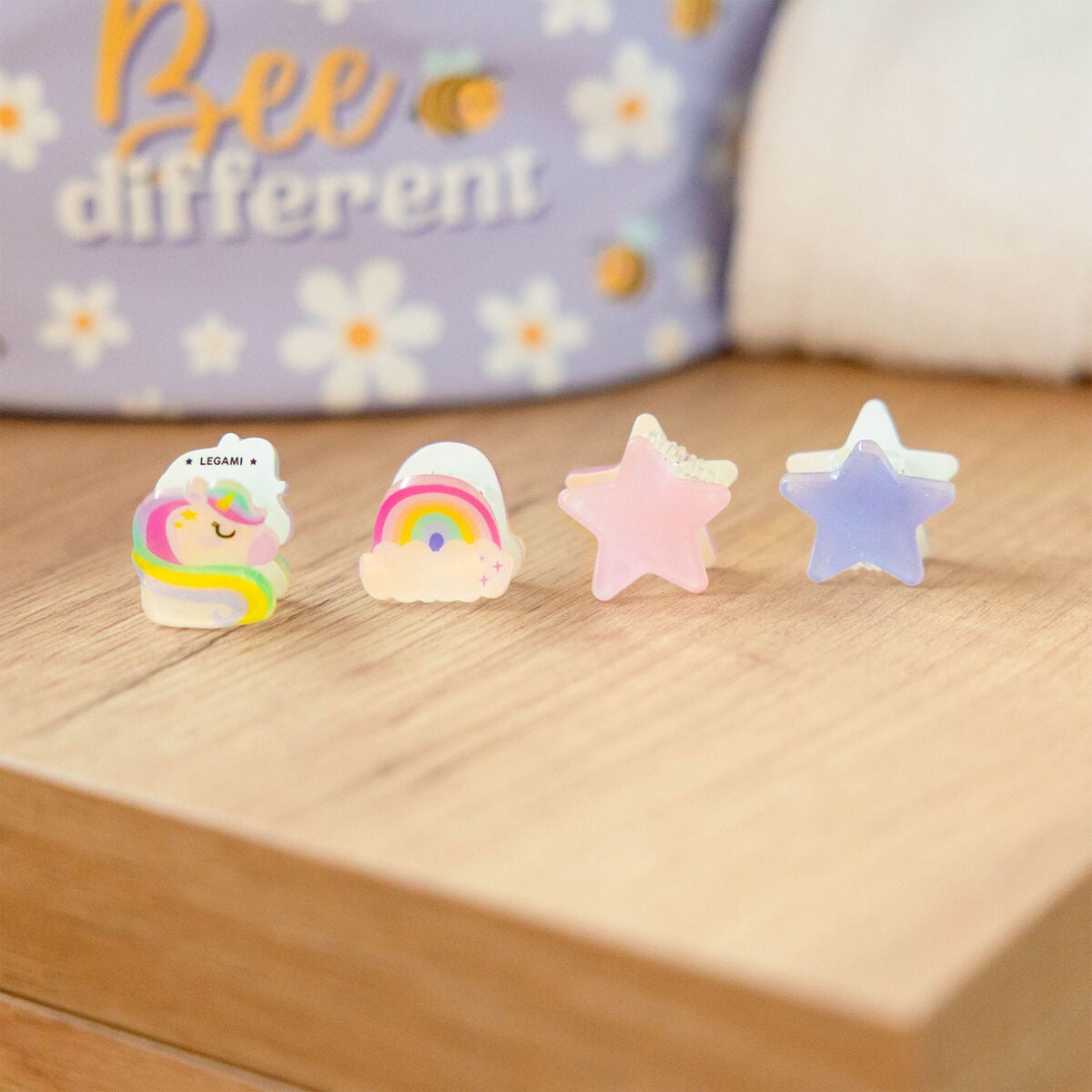 Legami - 4-Piece Unicorn Mini Hair Clips Set - Clip me up!