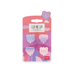 Legami - 4'lü Seti Teddy Mini Hair Clips - Clip me up!