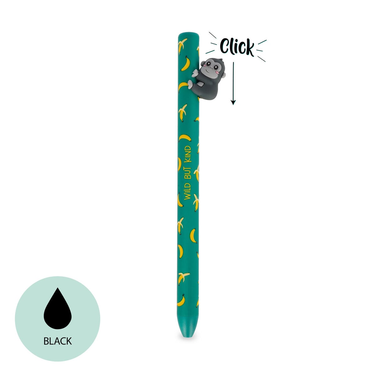Legami - Retractable Ballpoint Gorilla "Wild but Kind"- Free Hugs