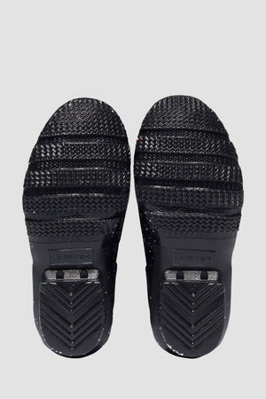 Hunter Girls Original Giant Glitter Wellingon Boots in Black