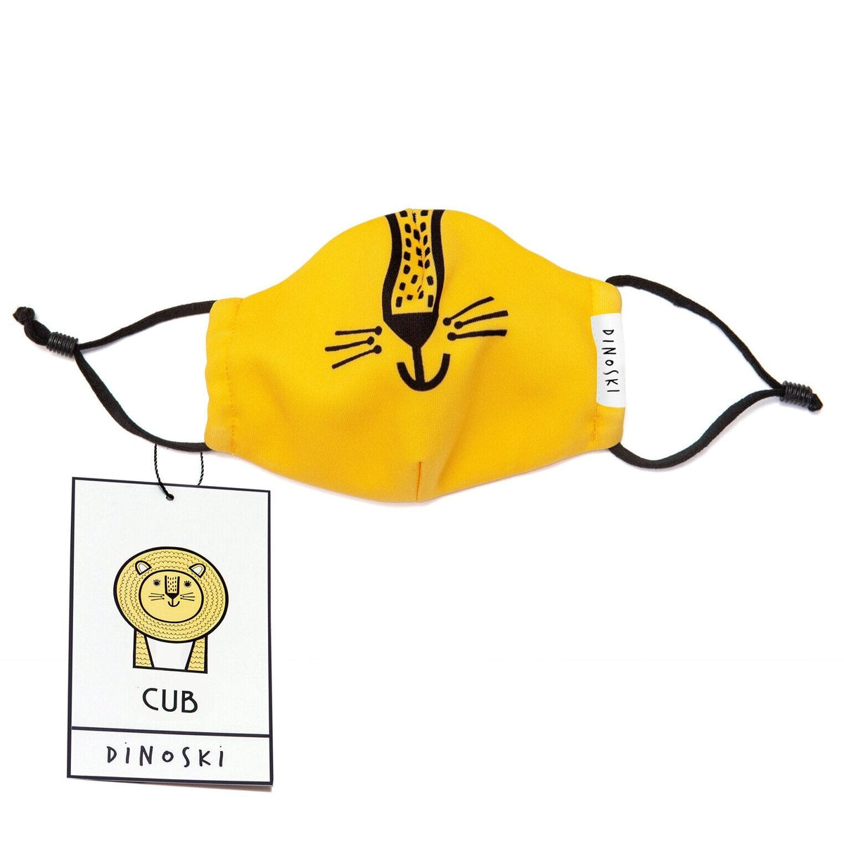Roarsome - Aslan Yavrusu - Çocuklar İçin Tekrar Kullanılabilir Yüz Maskesi