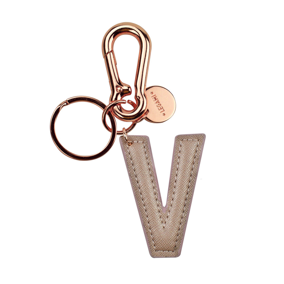 Legami - Keychain with Initial Letter - V / Rose Gold - My Initial