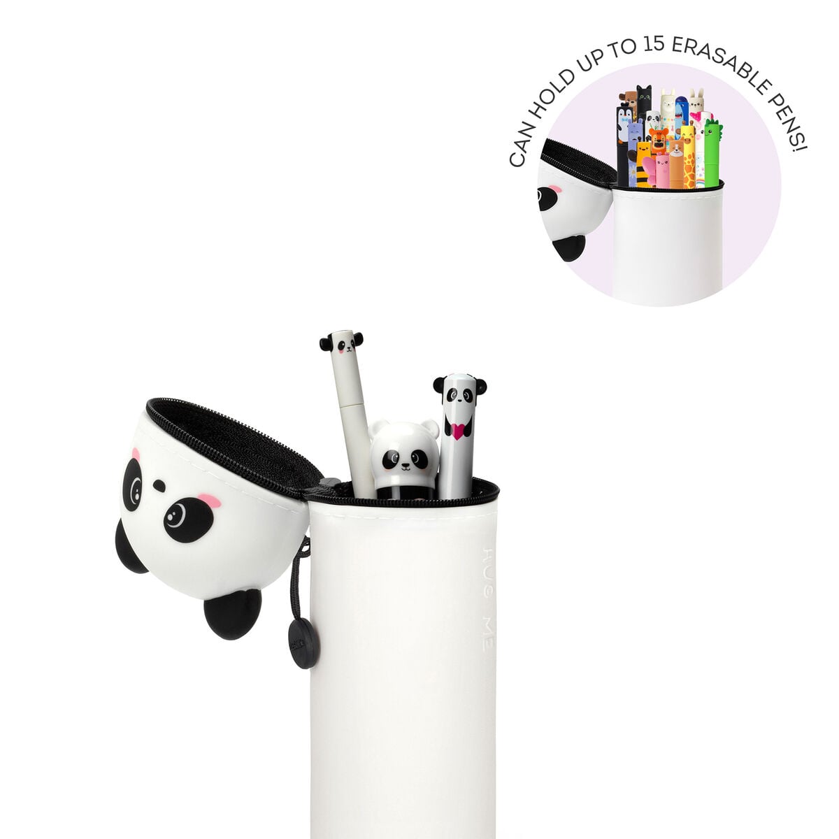 Legami - Panda "Hug Me" 2-in-1 Silicone Pencil Case - Kawaii