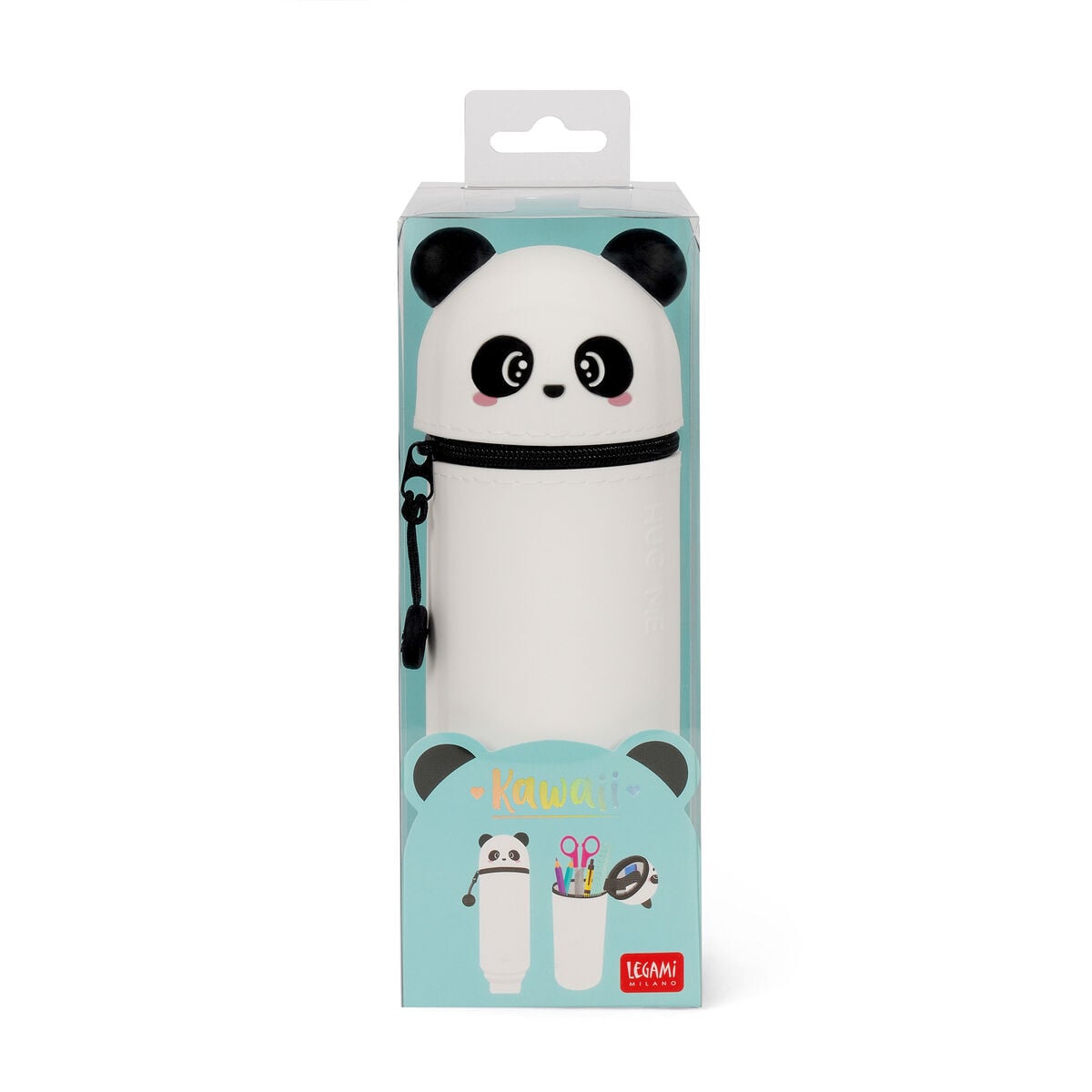 Legami - Panda "Hug Me" 2-in-1 Silicone Pencil Case - Kawaii