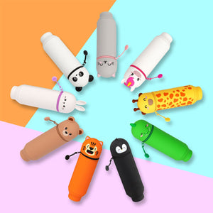 Legami - Rabbit "Don't Worry Be Hoppy" 2-in-1 Silicone Pencil Case - Kawaii