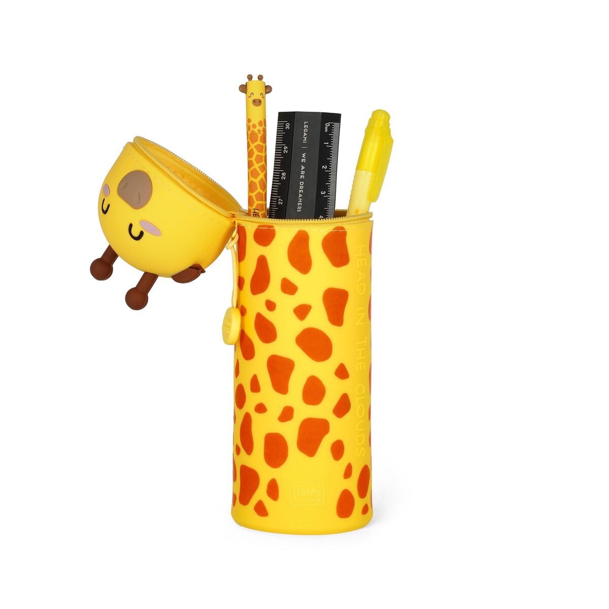 Legami - Giraffe "Head In Clouds" 2-in-1 Silicone Pencil Case - Kawaii