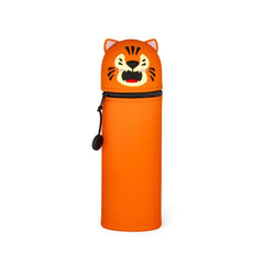 Legami - Tiger "Grrreat Adventures" 2-in-1 Silicone Pencil Case - Kawaii