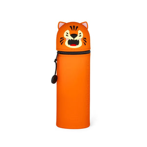 Legami - Tiger "Grrreat Adventures" 2-in-1 Silicone Pencil Case - Kawaii