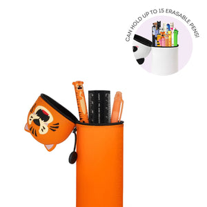 Legami - Tiger "Grrreat Adventures" 2-in-1 Silicone Pencil Case - Kawaii