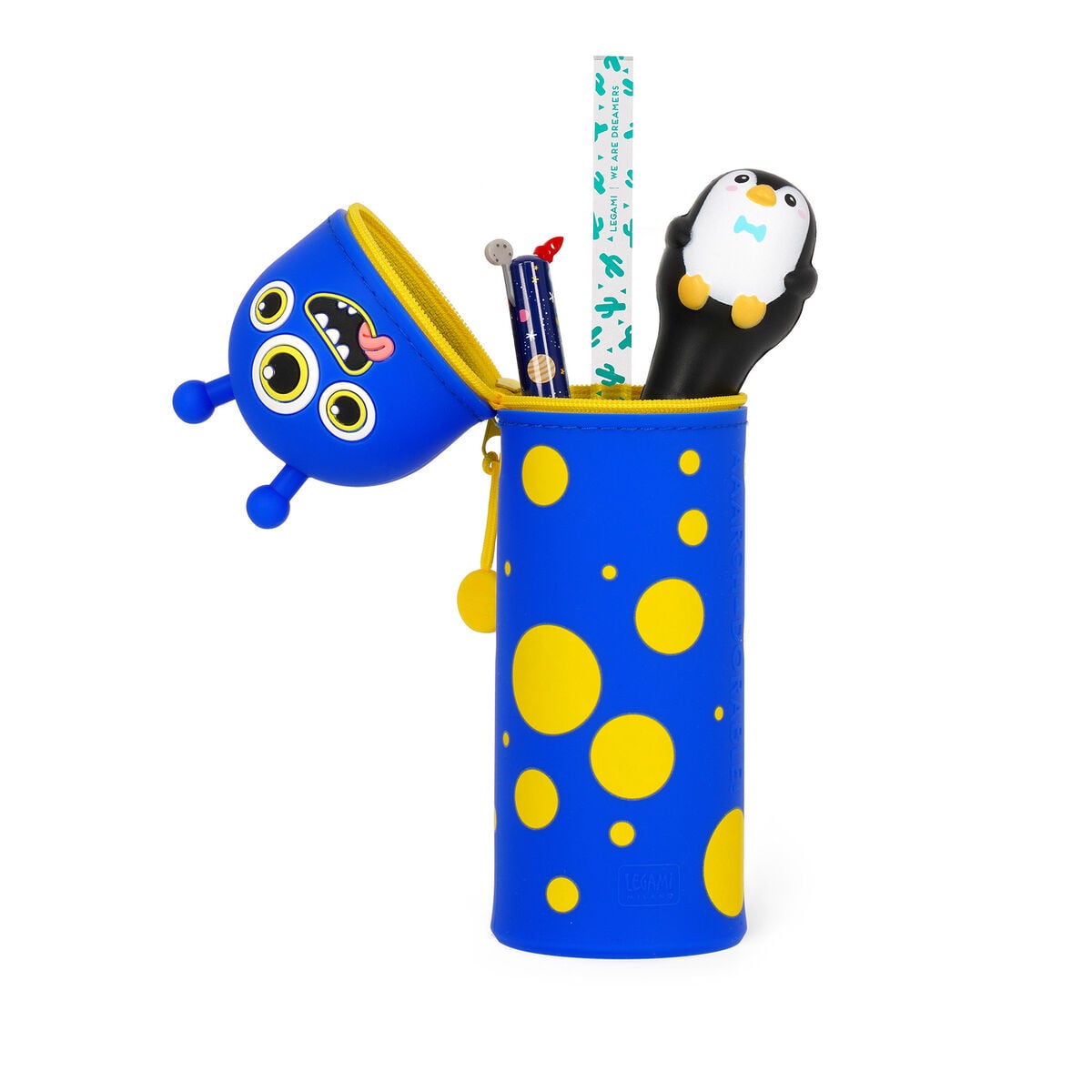 Legami - Monster "Aaargh-dorable!" 2-in-1 Silicone Pencil Case - Kawaii