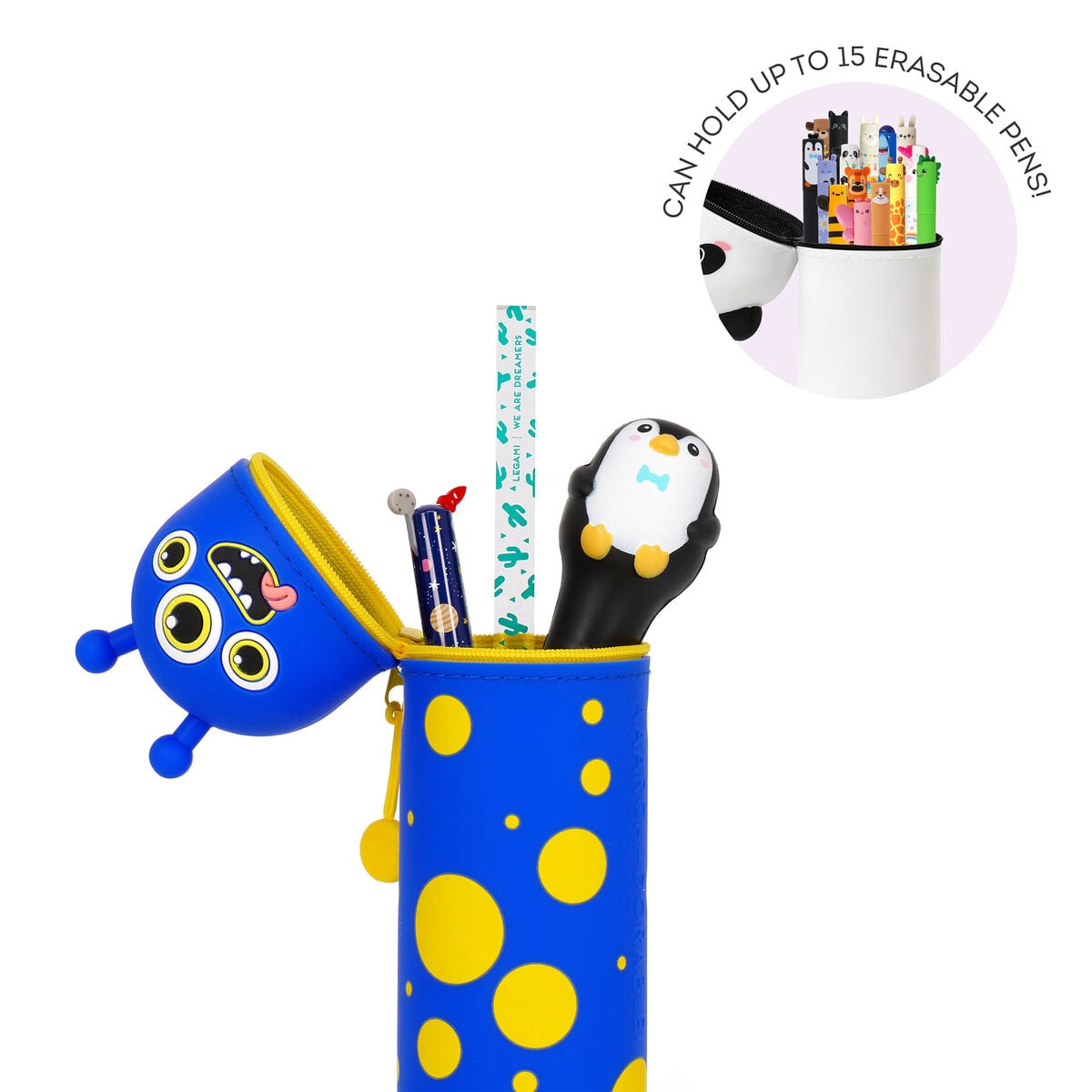 Legami - Monster "Aaargh-dorable!" 2-in-1 Silicone Pencil Case - Kawaii