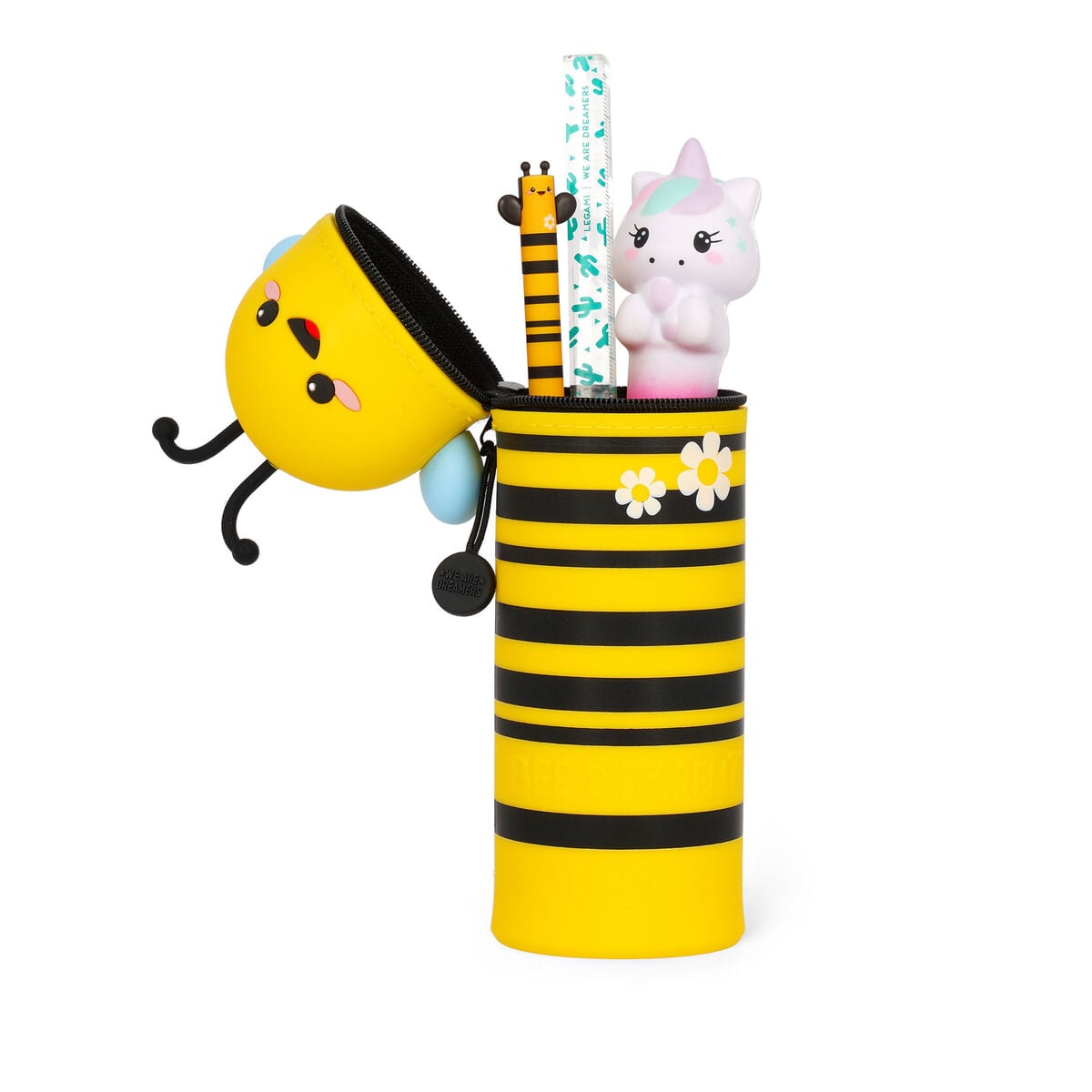 Legami - Bee "Bee Different" 2-in-1 Silicone Kalem Kutu - Kawaii