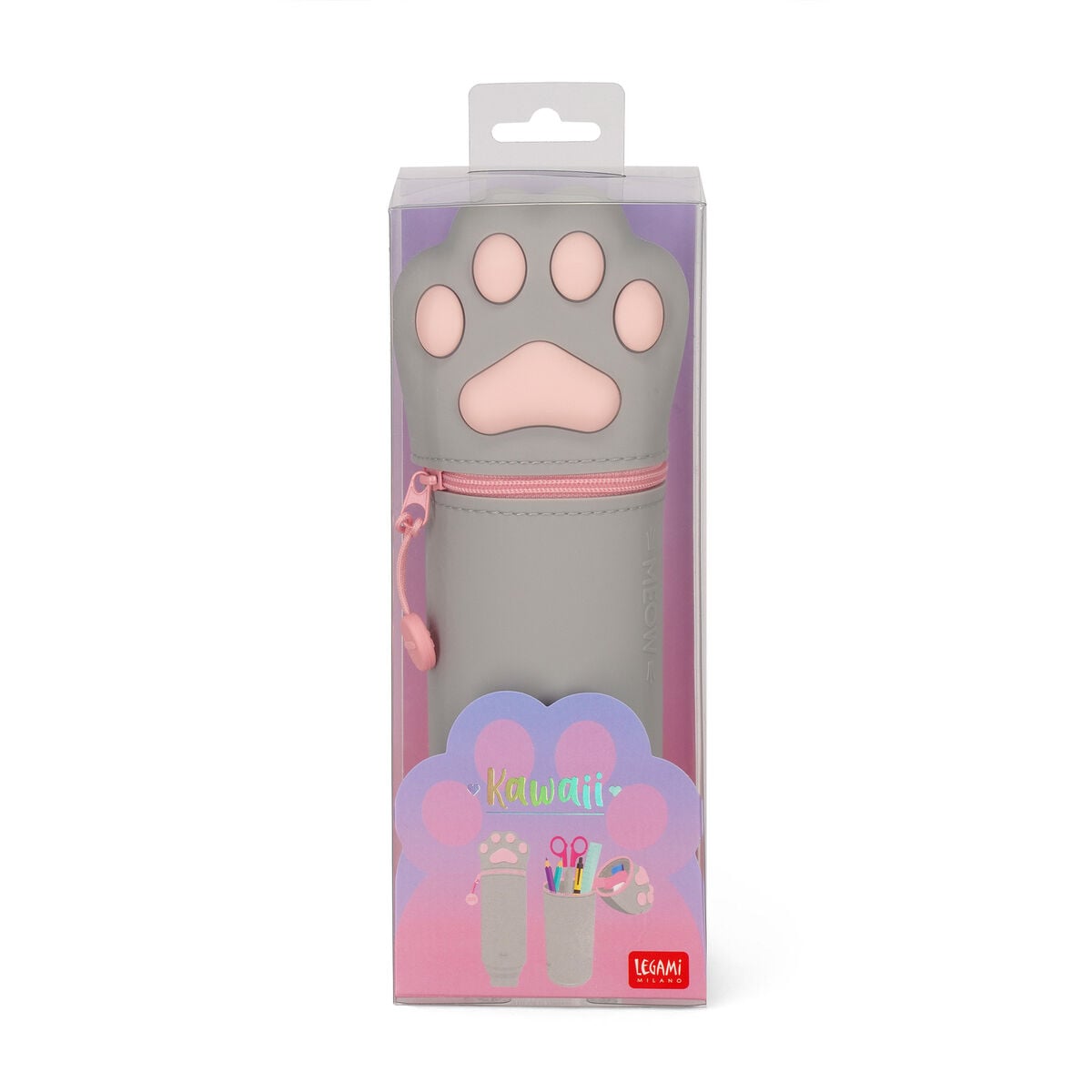 Legami - Kitty "Meow" 2-in-1 Silicone Kalem Kutu - Kawaii
