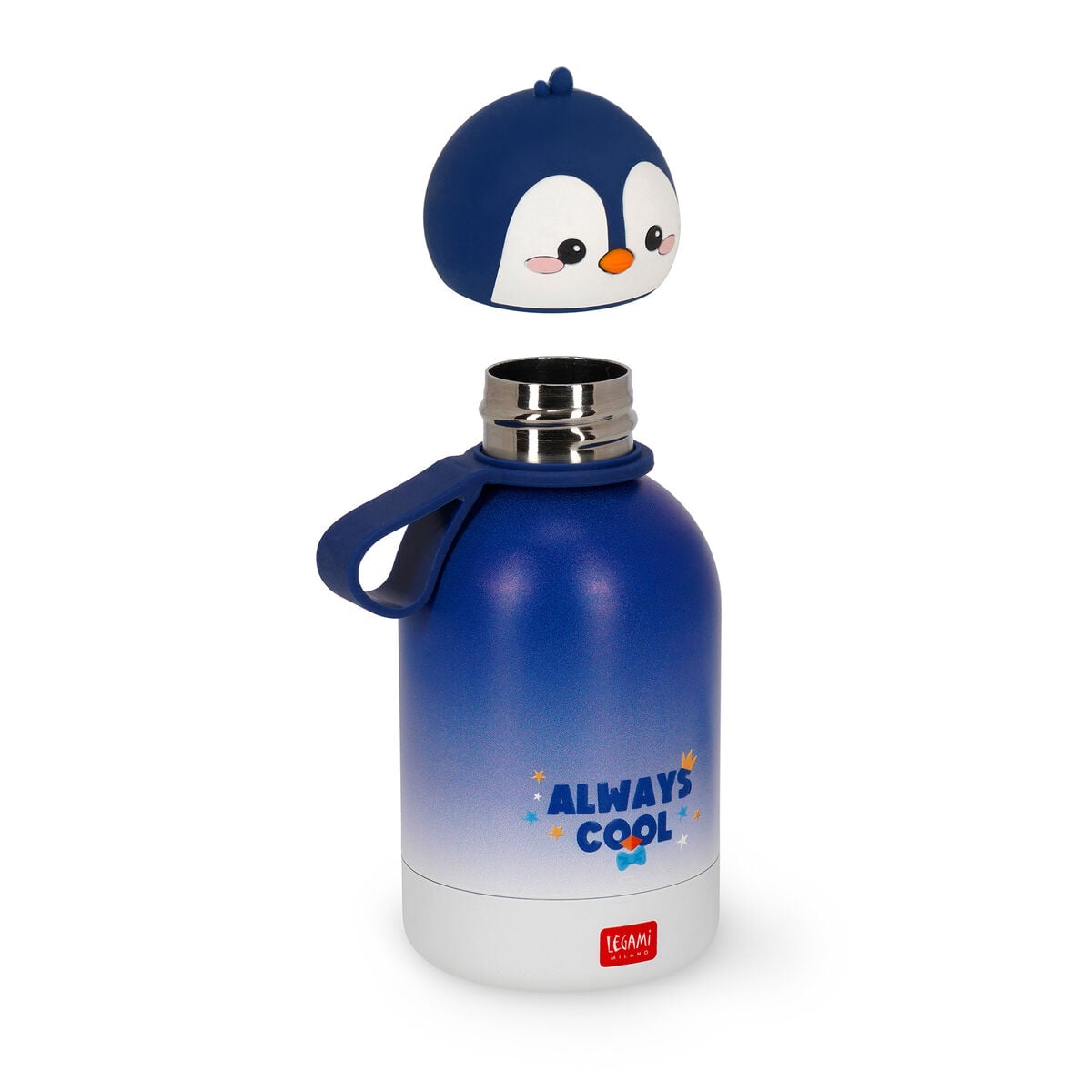 Legami - Vacuum Bottle for Kids - Penguin - Hot&amp;Cold BFF