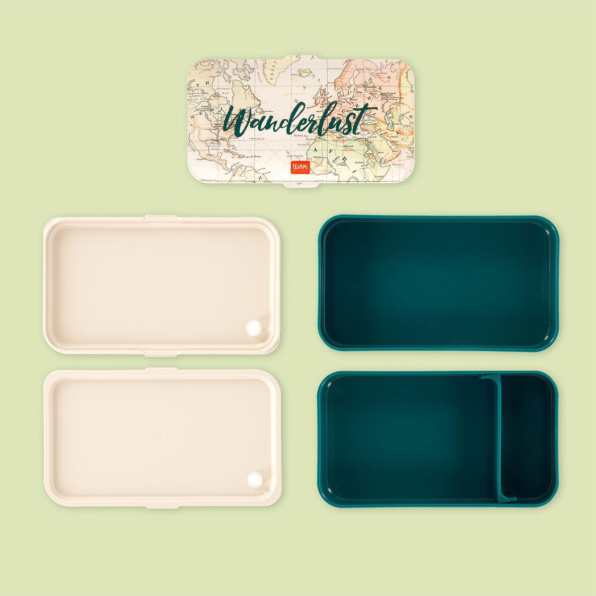 Legami - 1200 ml Bento Lunch Box - Travel - Bento Lunch Box
