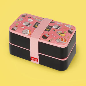 Legami - 1200 ml Bento Yemek Kutusu - Sushi Cat - Bento Yemek Kutusu