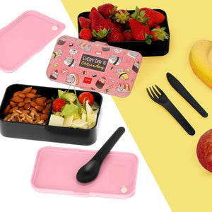 Legami - 1200 ml Bento Yemek Kutusu - Sushi Cat - Bento Yemek Kutusu