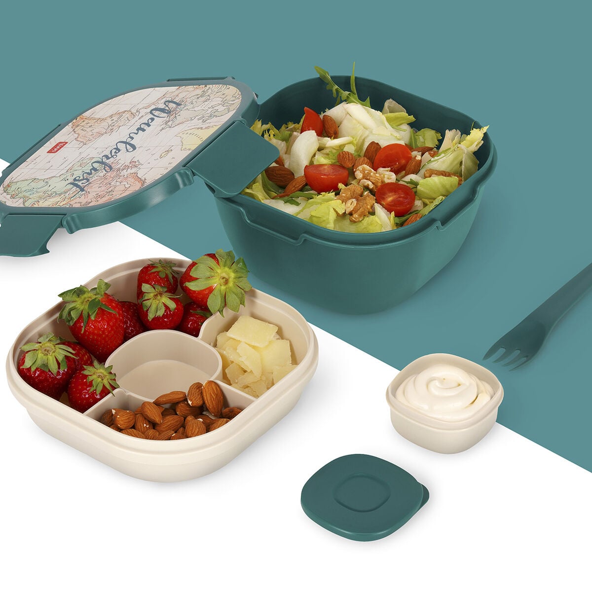 Legami - 1700 ml Bento Lunch Box - Travel - Bento Lunch Box