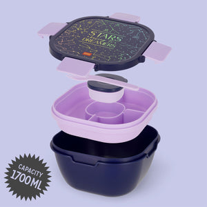 Legami - 1700 ml Bento Lunch Box - Stars - Bento Lunch Box