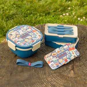 Legami - 1700 ml Bento Yemek Kutusu - Seyahat Stickers - Bento Yemek Kutusu