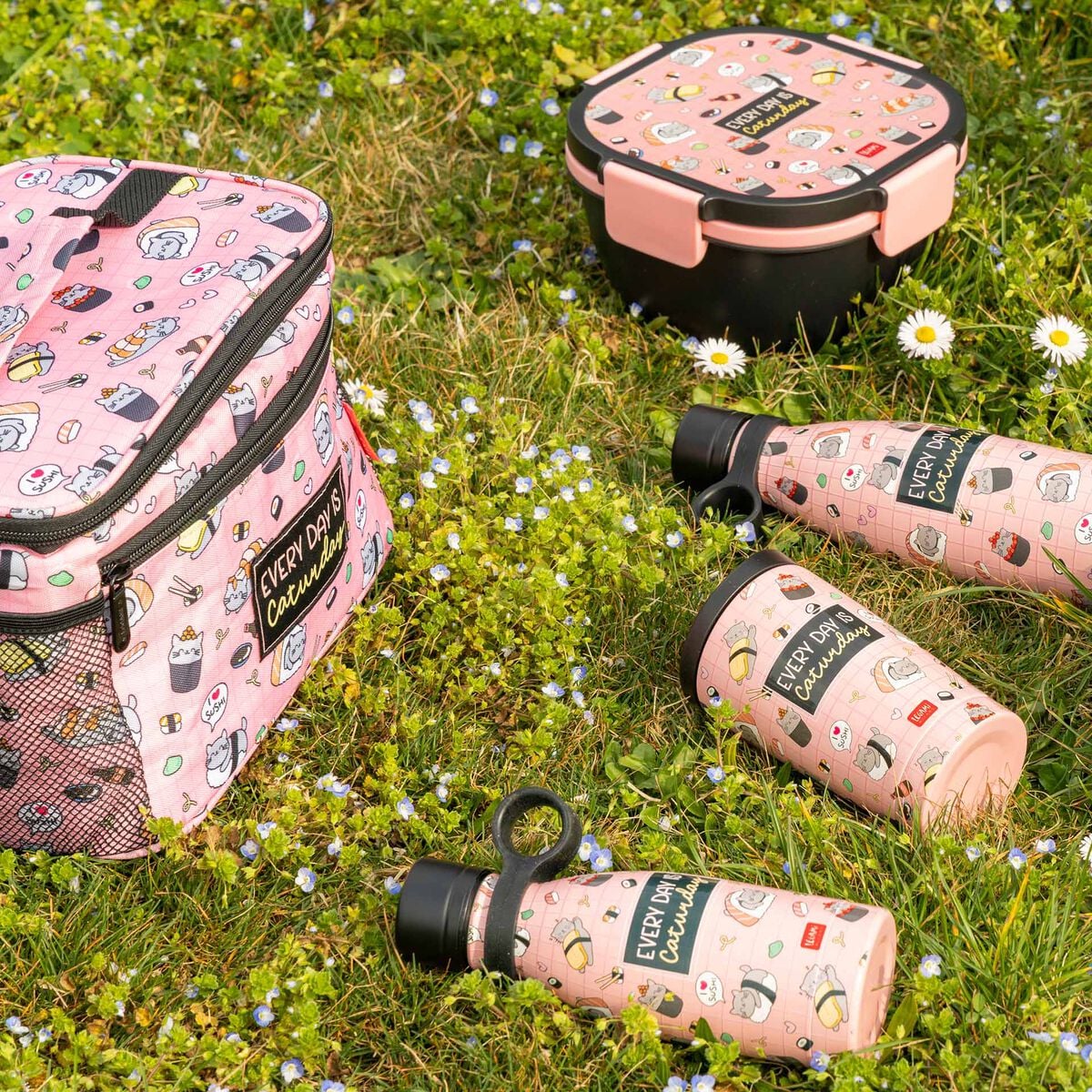 Legami - 1700 ml Bento Yemek Kutusu - Sushi Cat - Bento Yemek Kutusu