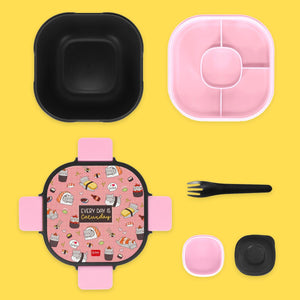 Legami - 1700 ml Bento Yemek Kutusu - Sushi Cat - Bento Yemek Kutusu