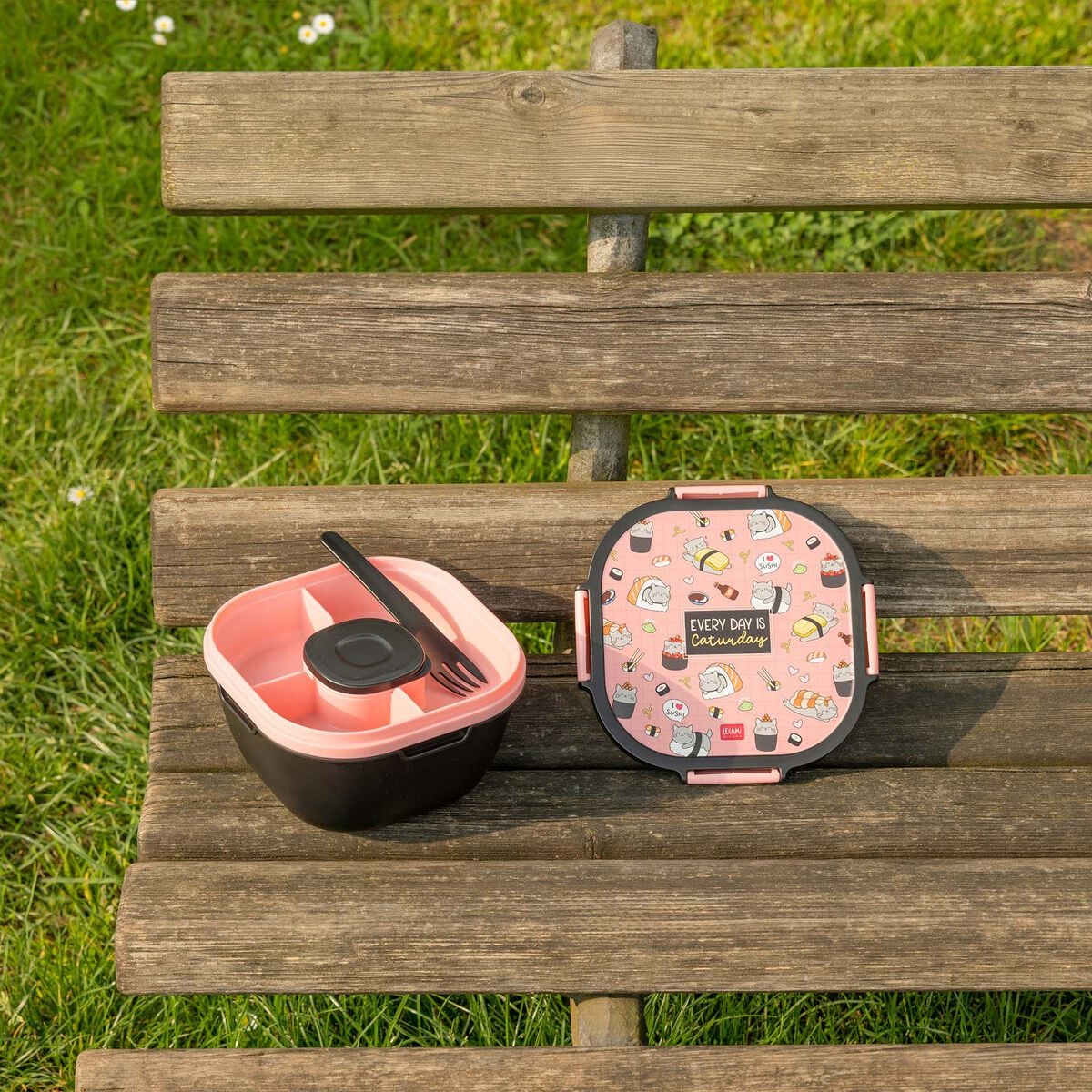 Legami - 1700 ml Bento Yemek Kutusu - Sushi Cat - Bento Yemek Kutusu