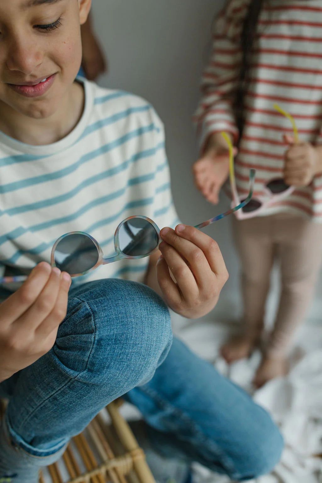 Leosun - Soft Gökkuşağı Polarize UV400 Çocuk Güneş Gözlüğü 5-12 Yaş-Dinossi