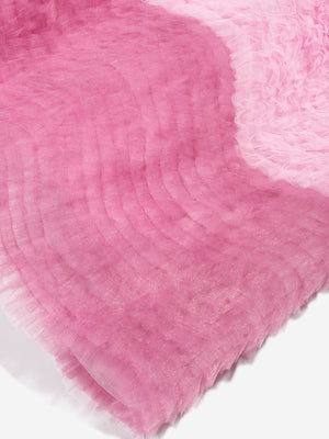 Marchesa Girls Flower Embellished Degradé Tulle Gown in Pink