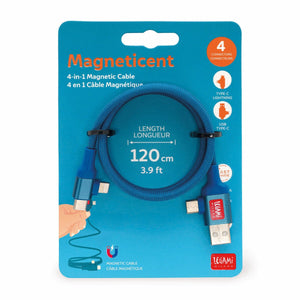 Legami - Magnetic 4-in-1 Charging and Synchronisation Cable - Magneticent