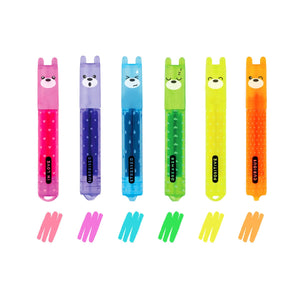Legami - Seti 6 Ayıcık Mini Highlighters - Teddy's Mood