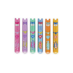 Legami - Set of 6 Mini Highlighters - Teddy's Superpower