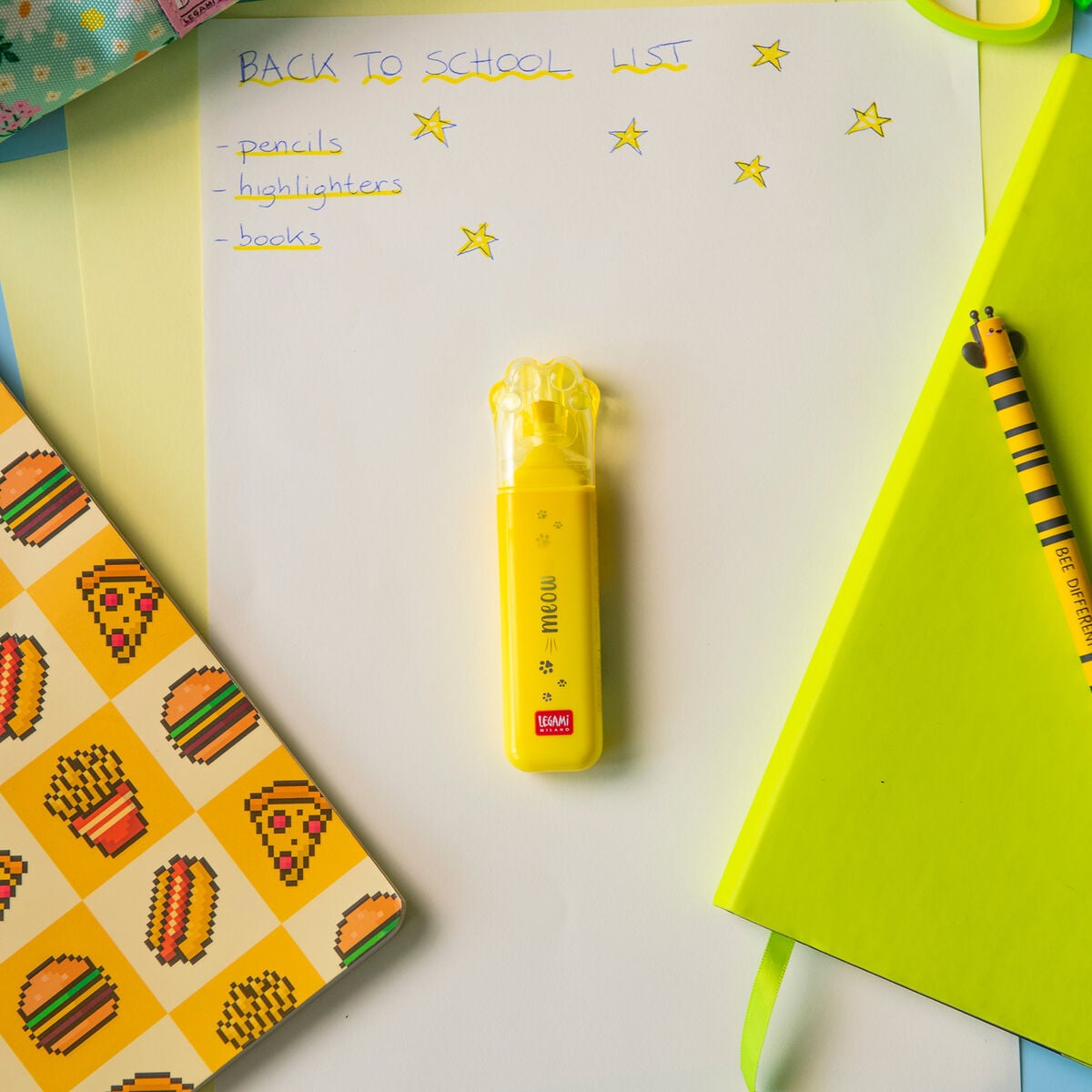 Legami - Meow Highlighter - Yellow