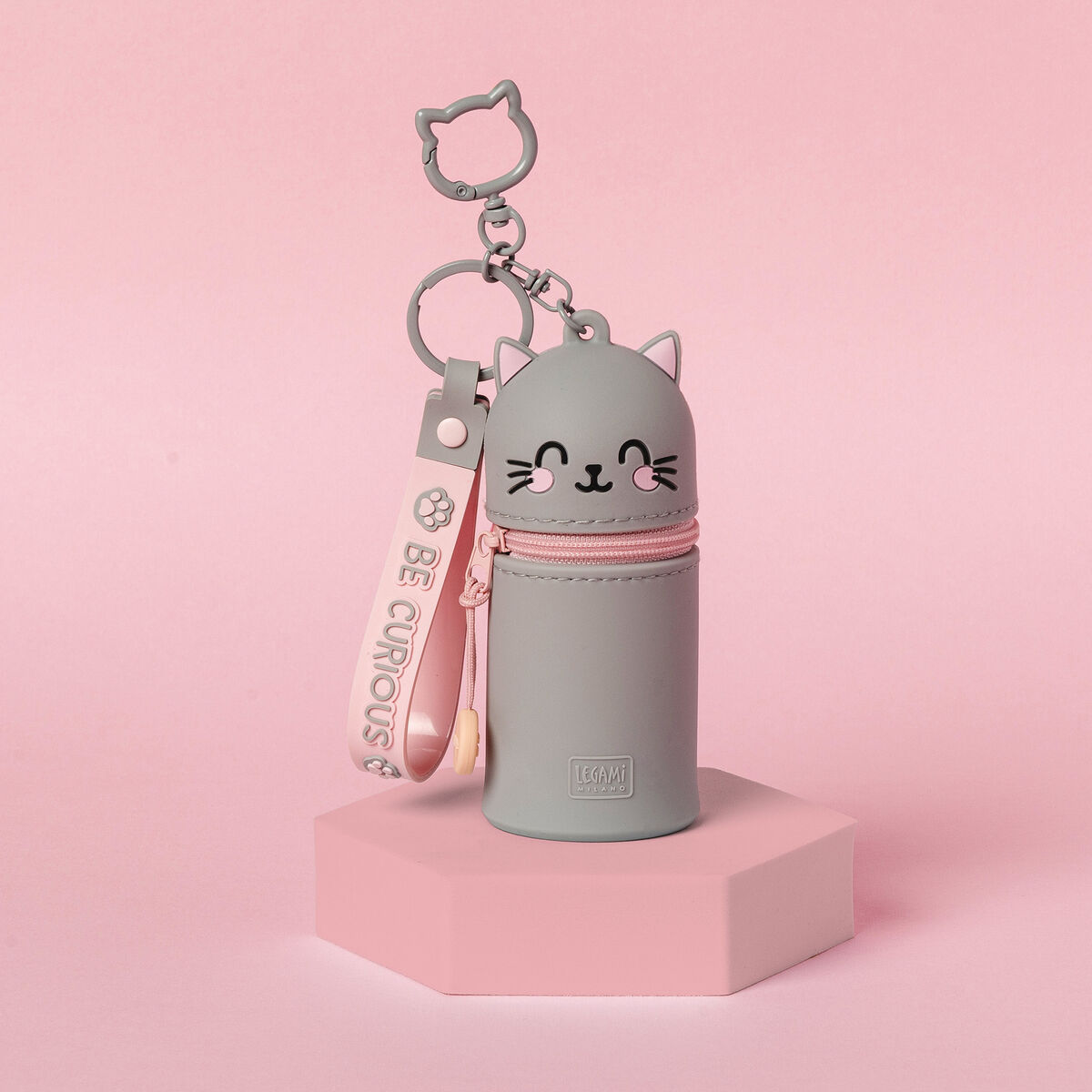 Legami - Kitty Coin Purse with Keychain - Mini Kawaii