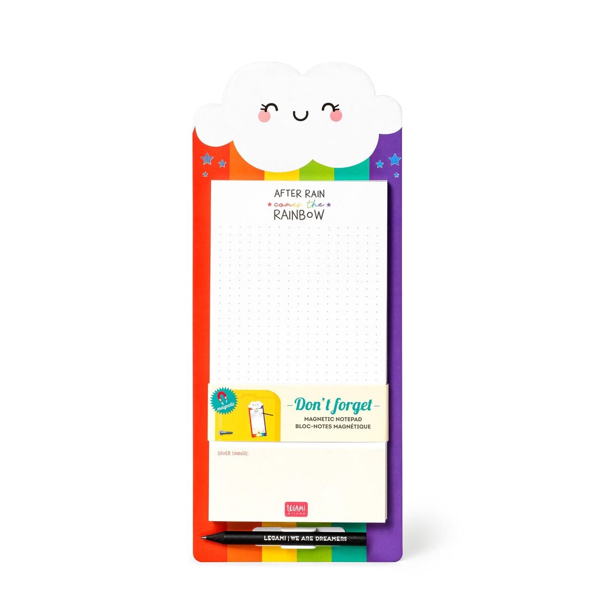 Legami - Rainbow Magnetic Memo Cube - Don't Forget