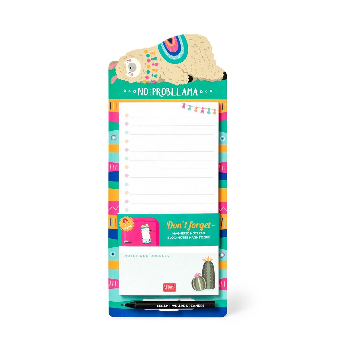 Legami - Llama Magnetic Memo Cube - Don't Forget