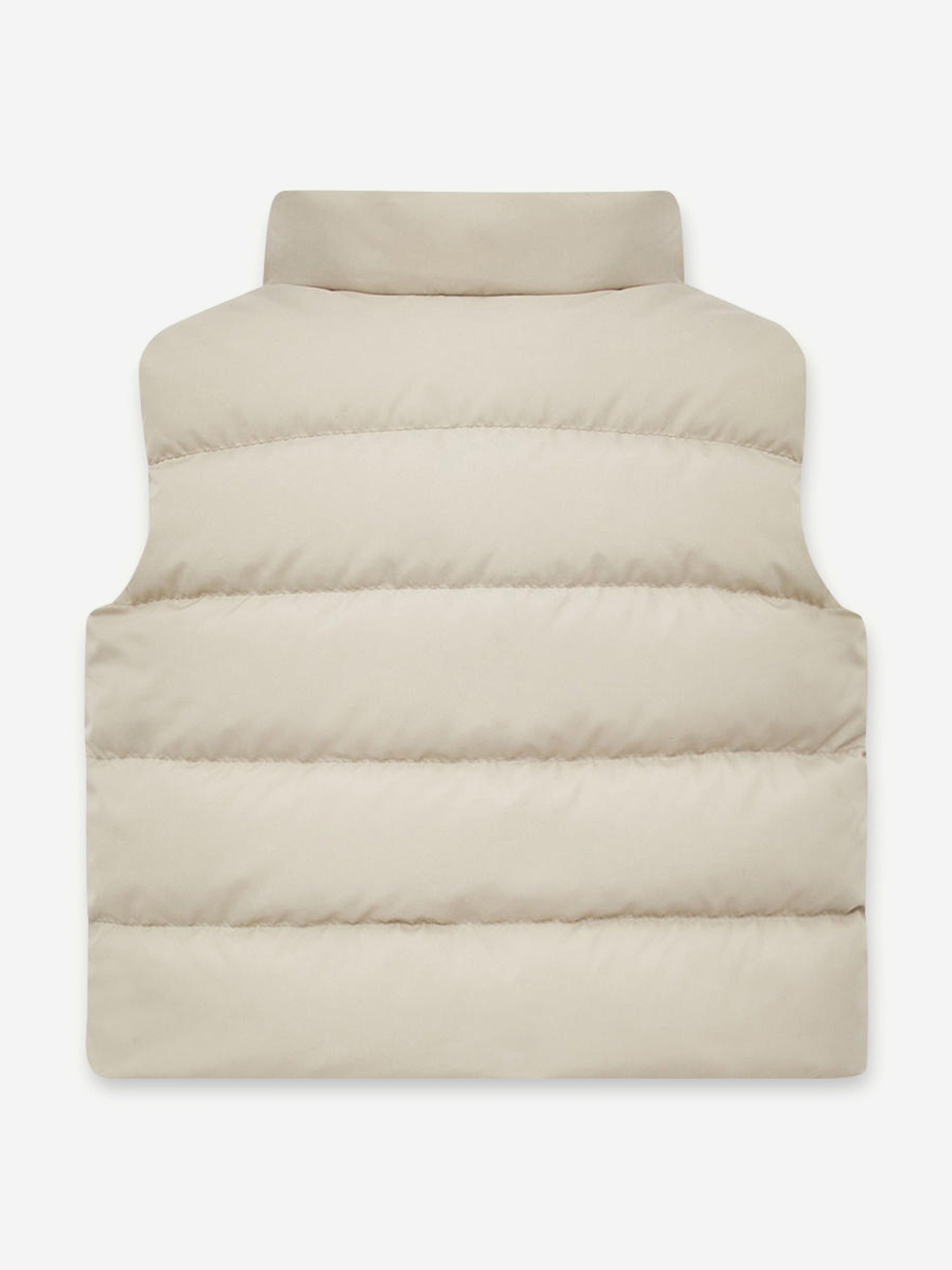 Moncler Enfant Baby Boys Down Padded Buang Gilet in Beige