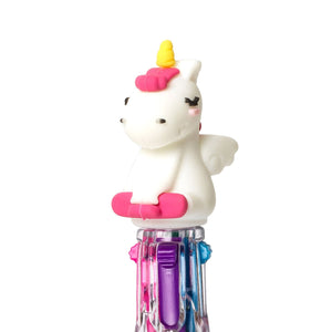 Legami - Mini 4-Colour Ballpoint Kalem - Tek Boynuzlu At - Mini Sihir Rainbow