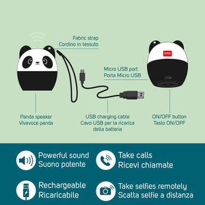 Legami - Panda Mini Kablosuz Hands-Free Speaker - Pump Up Volume