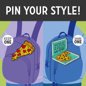 Legami - Pizza Enamel Metal Pin - Pin Your Style!