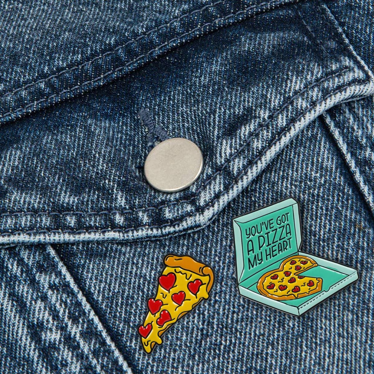 Legami - Pizza Enamel Metal Pin - Pin Your Style!