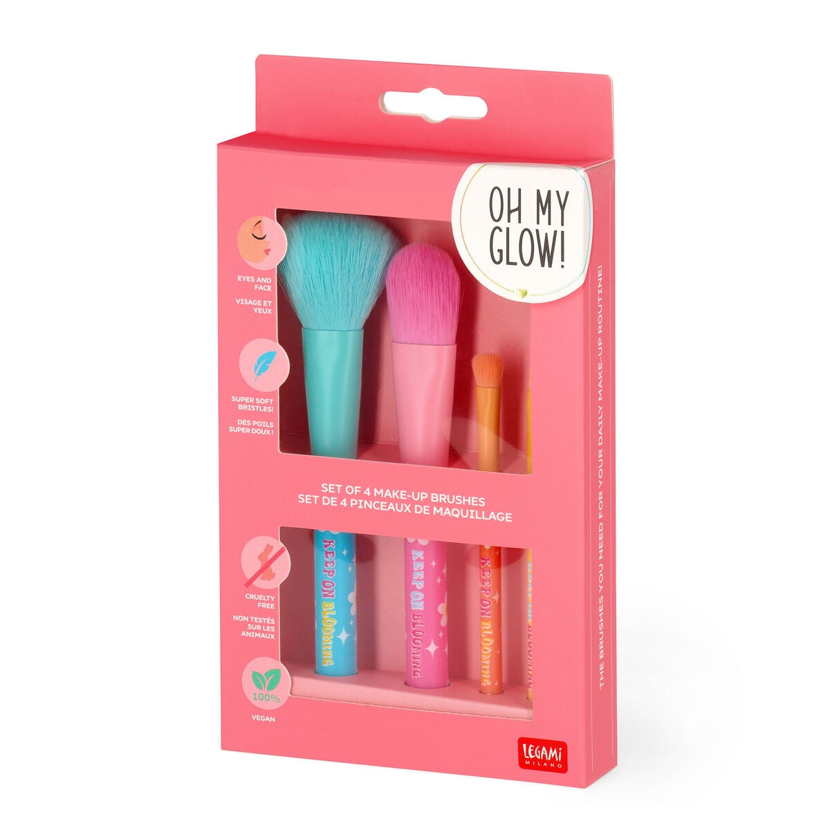 Legami - 4'lü Seti Daisy Makeup Brushes - Oh My Glow!